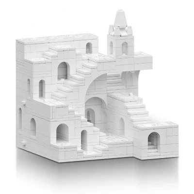 White building block toy