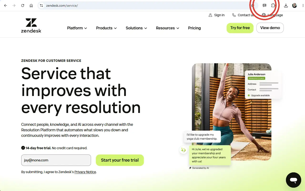 Hide AI Chatbots browser extension screenshot